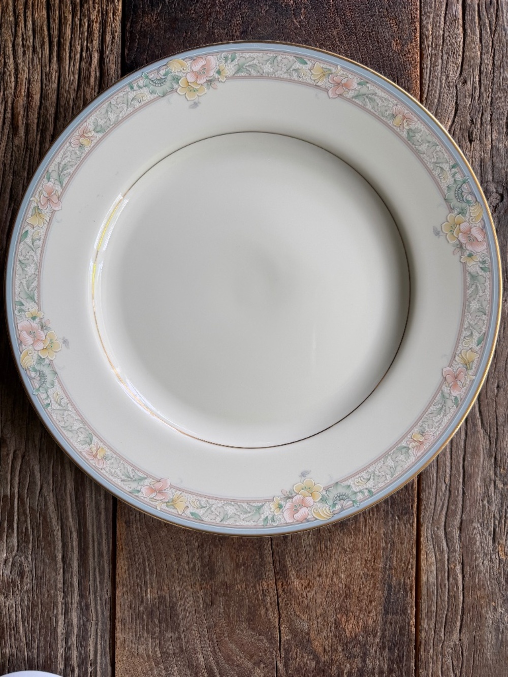 Mikasa Charmaine 12-inch gold Rimmed Dinner Plate